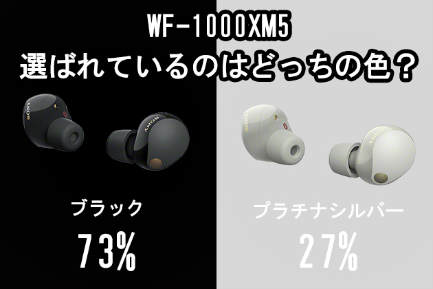 どちらの色が人気なの? WF-1000XM5 ブラック or シルバー調べてみました