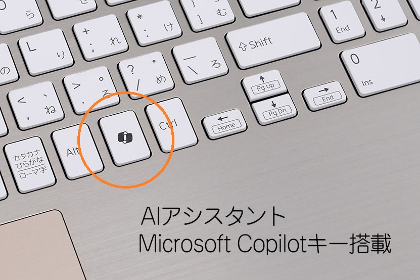 Microsoft Copilotキーが搭載