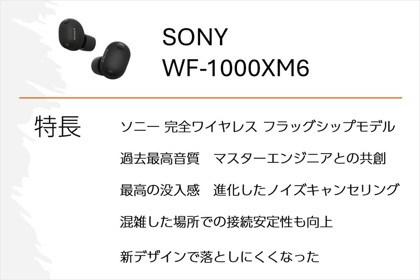 WF-1000XM6の主な特長