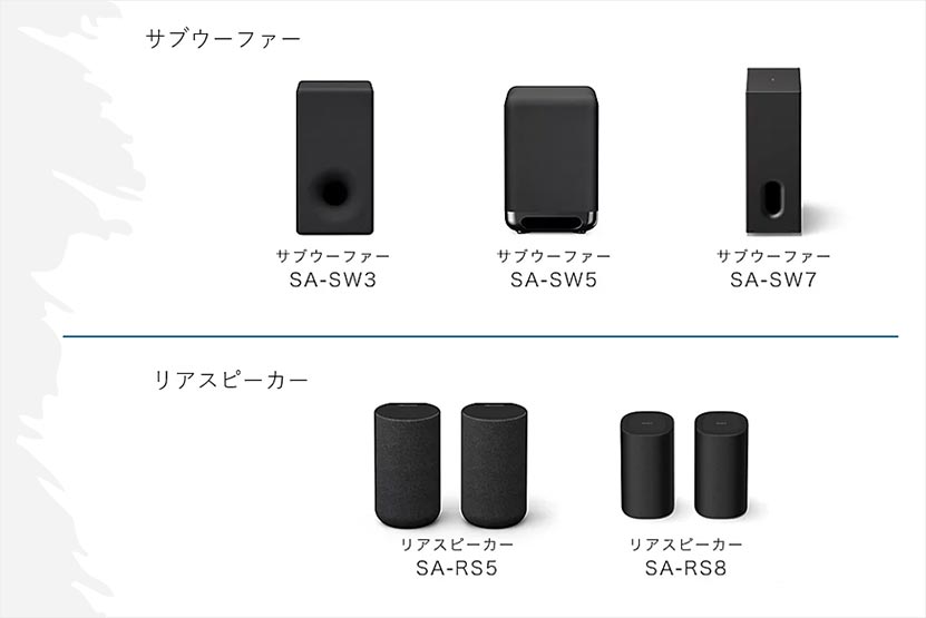 サブウーファー　リアスピーカー対応画像