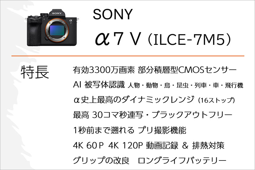 α7 V 主な特長まとめ