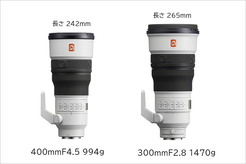 FE 400mm F4.5 GM OSS 比較