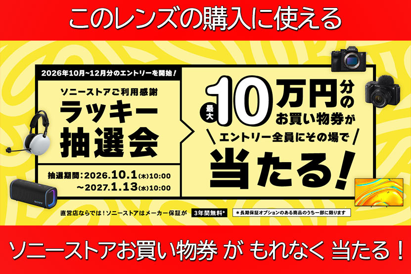 必ず当たるお買い物券 ソニーストアラッキー抽選会