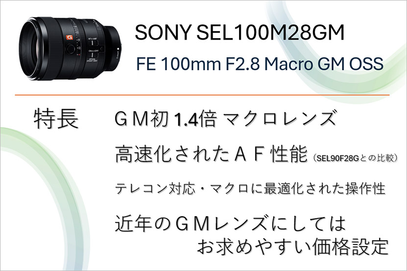 SEL100M28GMの主な特長