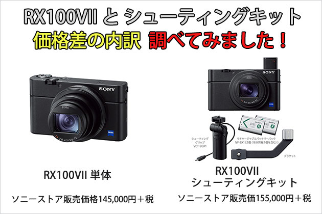 RX100M7 シューティングキットはおとく？価格差を調べてみました！