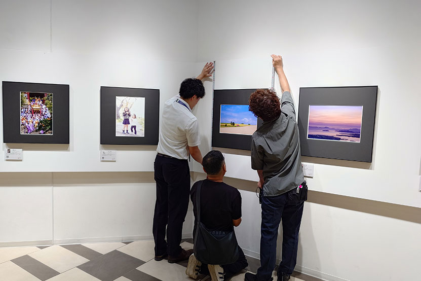 αフレンズ写真展 設営風景