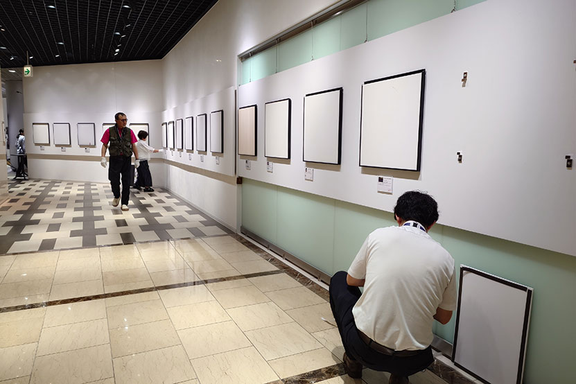αフレンズ写真展 設営風景