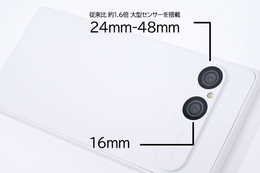 ２つ用意された背面カメラ
