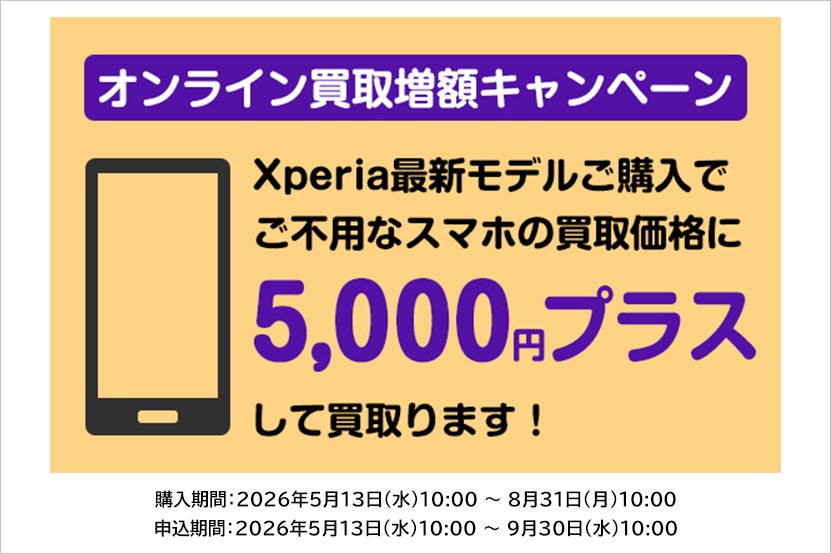 買取増額キャンペーンも用意