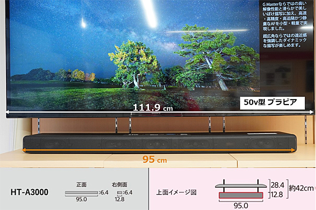 サウンドバー HT-A3000 を改めてレビュー かんたん設置でテレビが楽しく! - ソニー商品のレビューはお任せ！ ソニーショップさとうち ブログ